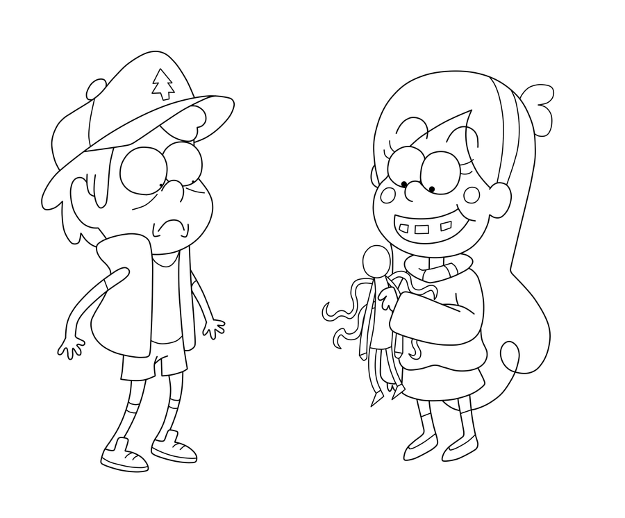 900x746 Mabel And Dipper Coloring Pages