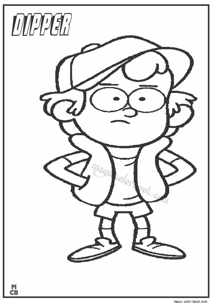 685x975 Dipper Gravity Falls Coloring Pages