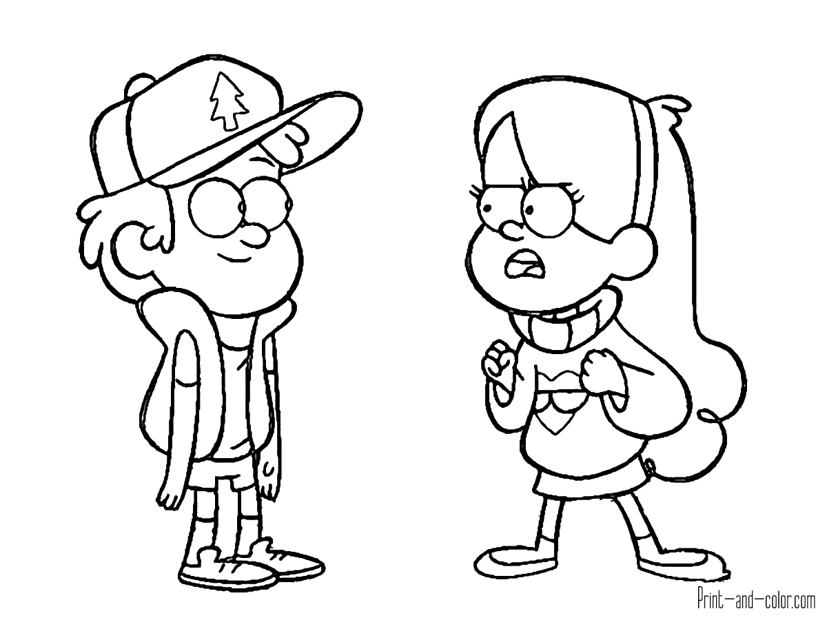 1200x900 Gravity Falls Coloring Pages Print And Color Com Fancy Sheets