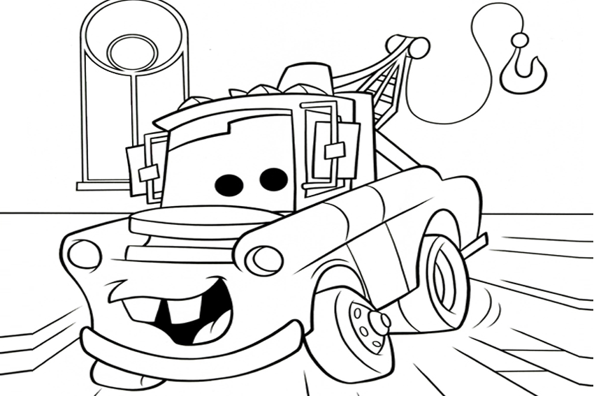 850x567 Cars Mater Free Coloring Page Cars, Movies Coloring Pages