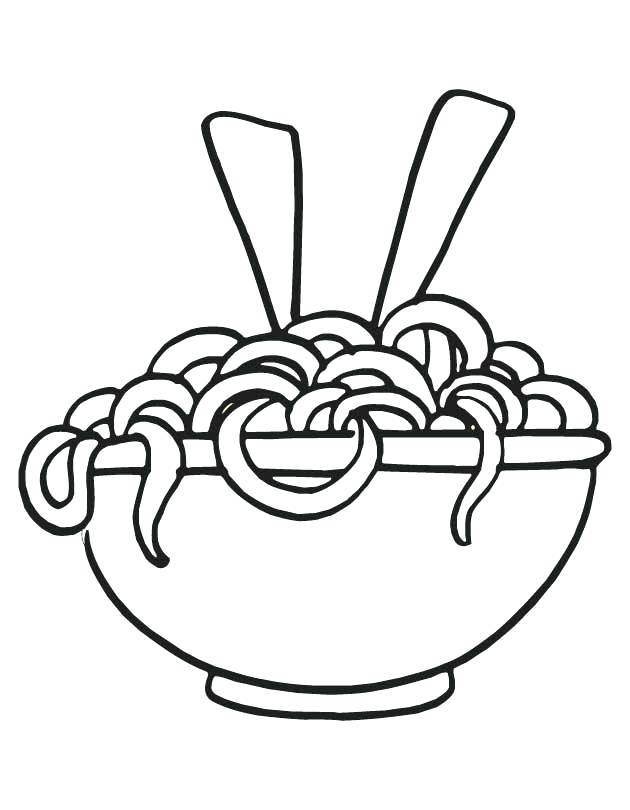 630x810 Pasta Coloring Pages Bowl Of Noodles Coloring Page Pasta Coloring