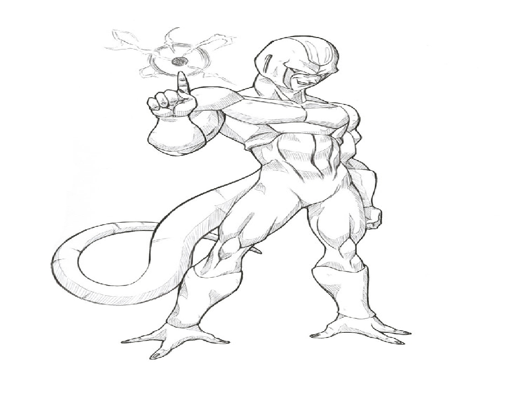 1024x768 Now Dragon Ball Z Frieza Coloring Pages Wealth