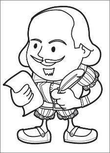 225x314 Shakespeare Coloring Page Shakespeare Shakespeare