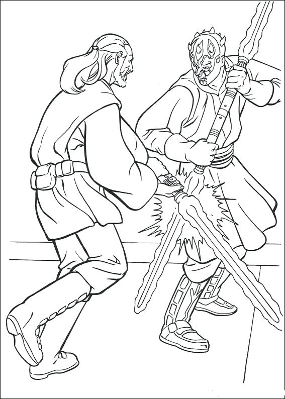 567x794 Mace Windu Coloring Pages Jinn And Maul Master Windu Coloring