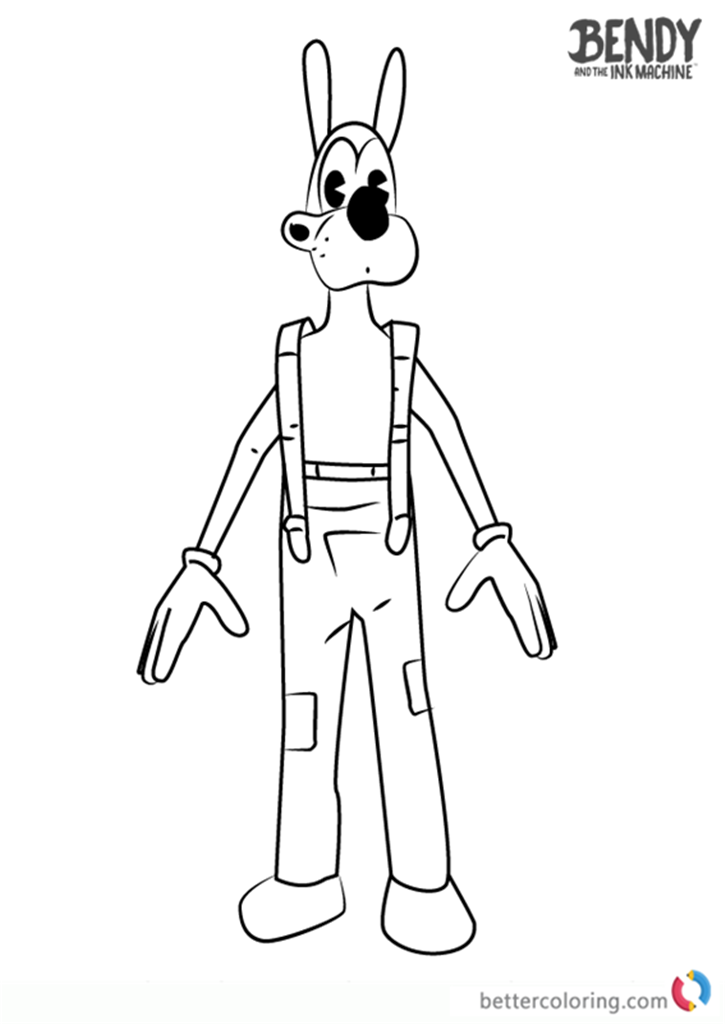 725x1024 Bendy And The Ink Machine Coloring Pages Of Boris