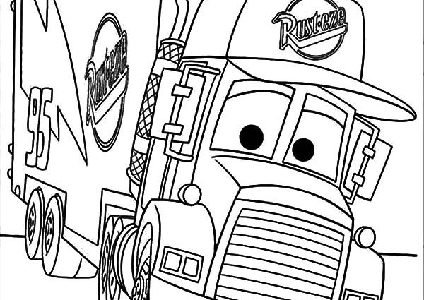 600x425 Mack Truck Coloring Pages Car Transporter Mack The Truck Coloring