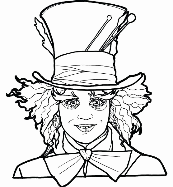 Mad Hatter Coloring Pages