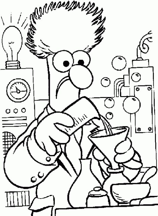 Mad Science Coloring Pages