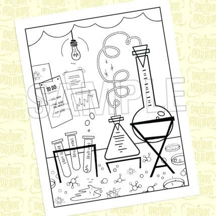 430x430 Mad Science Birthday Party Coloring Page From The Mad Science Diy