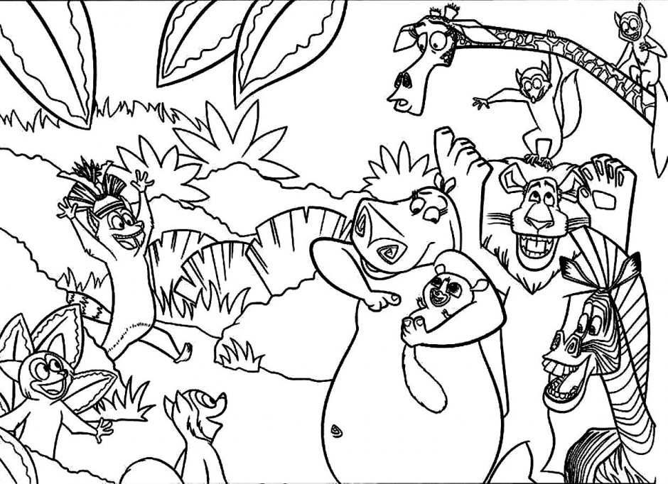 940x682 Madagascar Coloring Pages Unique Madagascar 2 Coloring Pages Az