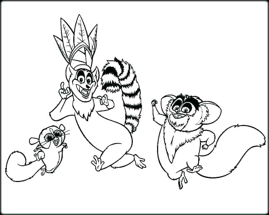 870x695 Marvellous Madagascar Coloring Pages Marvellous Madagascar 3 Free