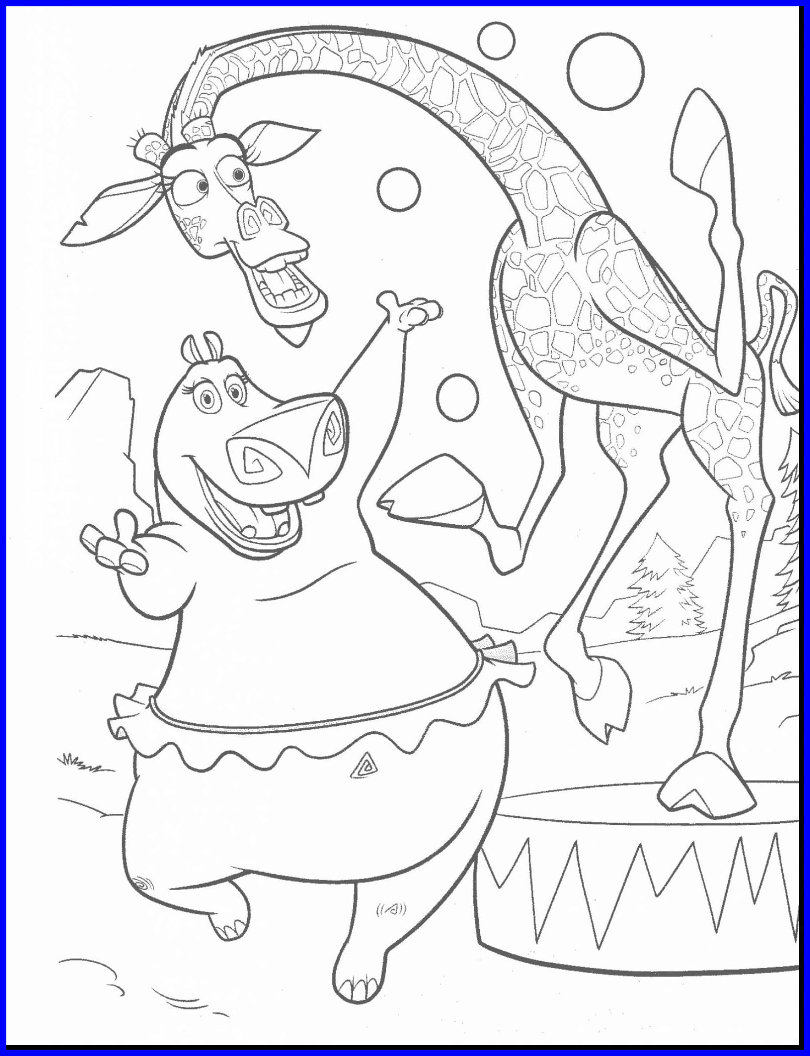1612x2101 Fascinating Gloria Madagascar Coloring Pages For Kids Pics