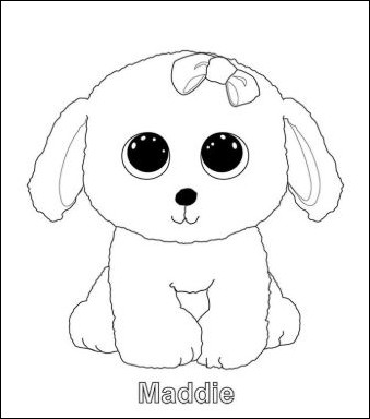 339x384 Beanie Boo Maddie Coloring Pages Drawing Board Weekly