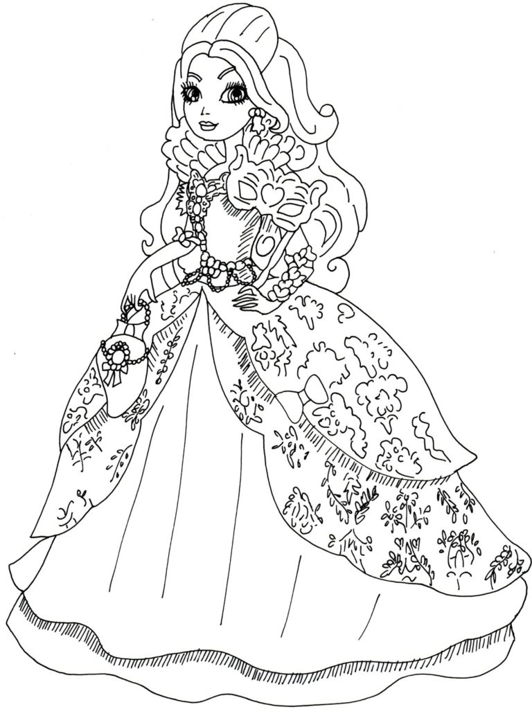 768x1024 Coloring For Kids Breathtaking Ever After High Pages Pictures