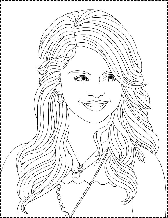 578x747 Madonna Tatoos Selena Gomez Coloring Pages Free