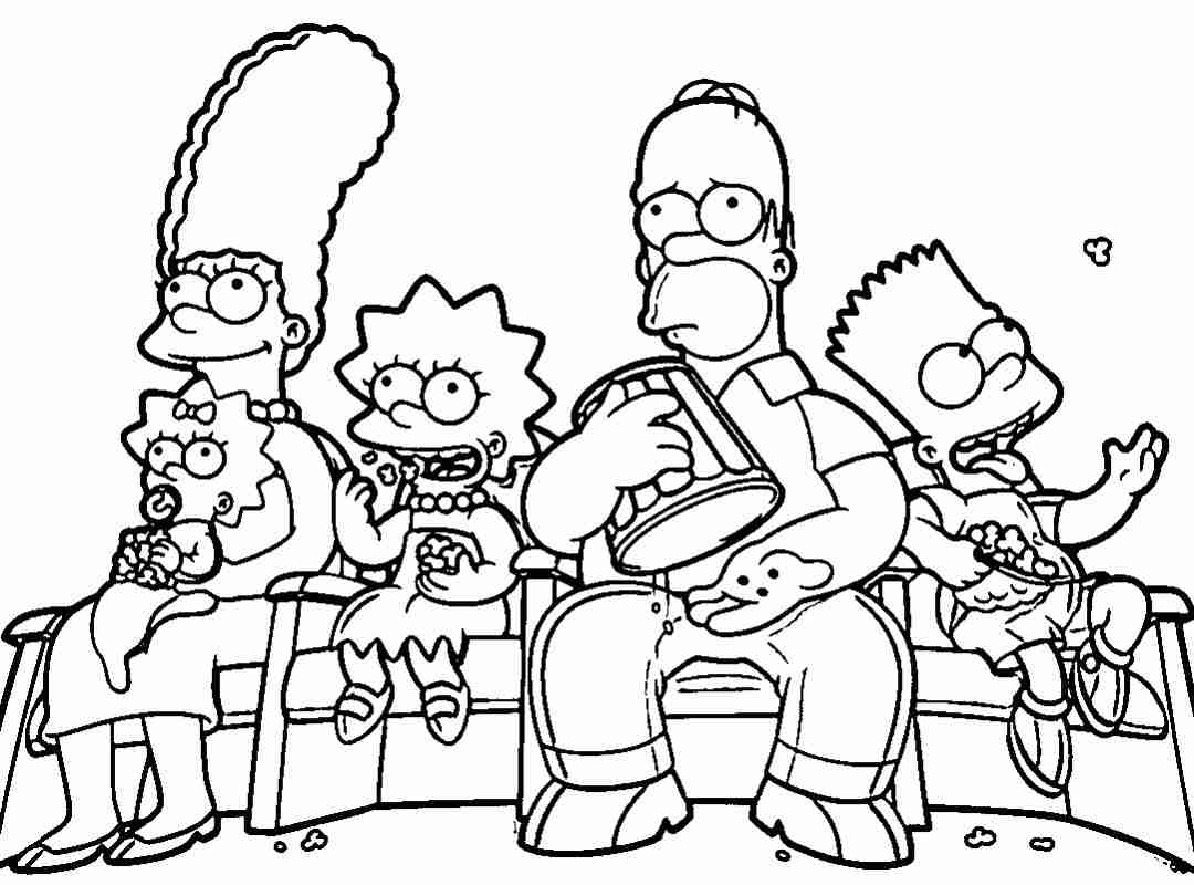 1080x800 Lisa Simpson Coloring Pages On Lisa Maggie And Bart Simpsons