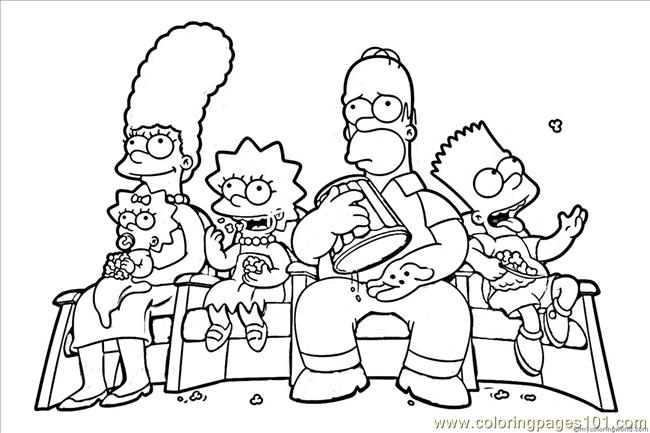 650x433 Maggie Simpson Crawling In The Simpsons Coloring Page Within Pages