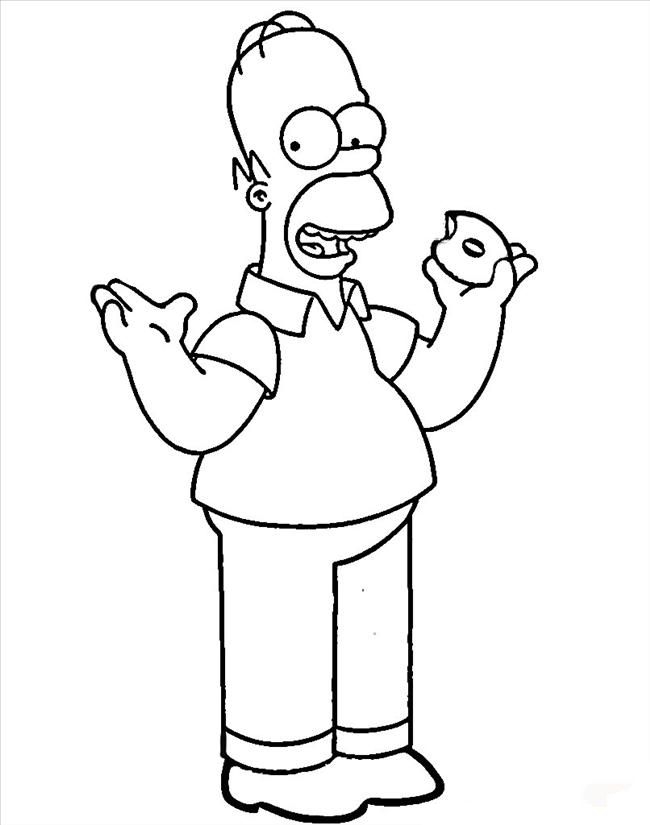 650x825 Homer Simpson Coloring Pages