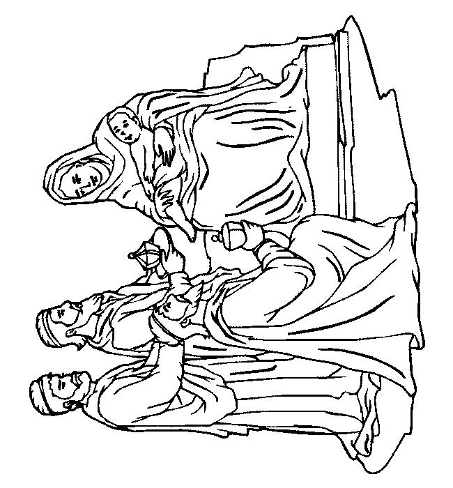 650x700 Christmas The Three Magi Coloring Page 34