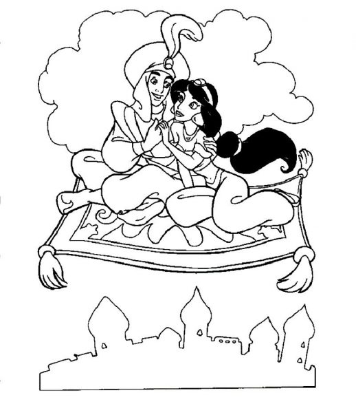 Magic Carpet Coloring Page