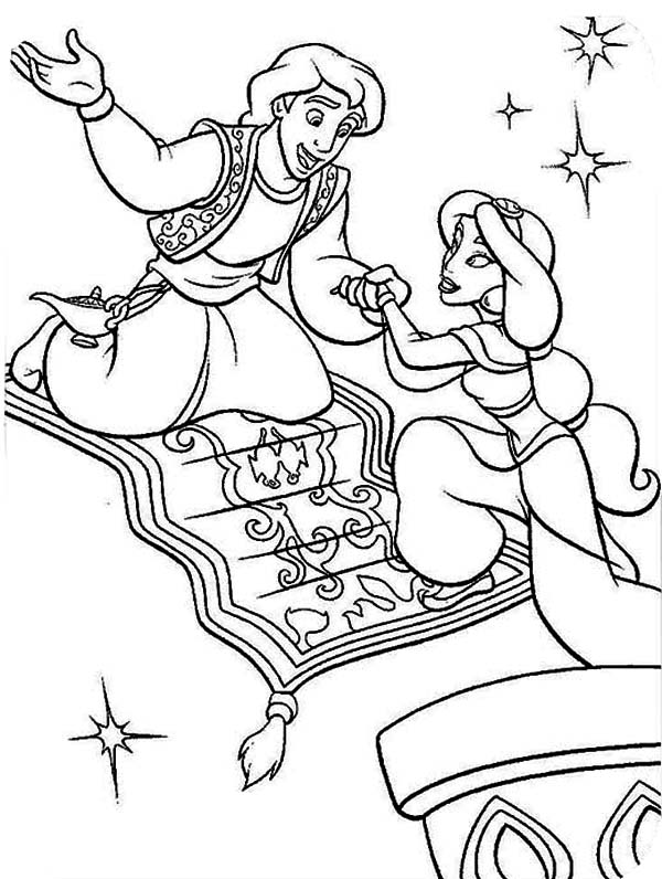 600x796 Jasmine Steeping Into The Magic Carpet For The Night Fly Coloring