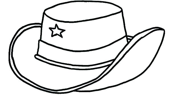600x333 Cowboy Hat Coloring Page Cowboy Hat Coloring Pages Hat To Color