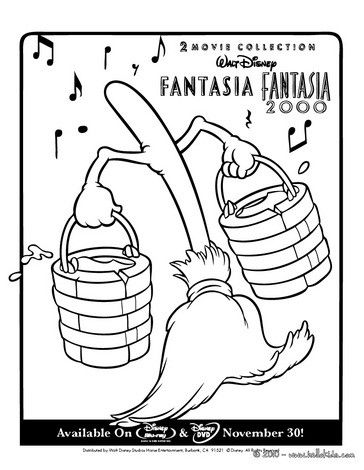 364x470 Fantasia Magic Broom Coloring Page Svg Files