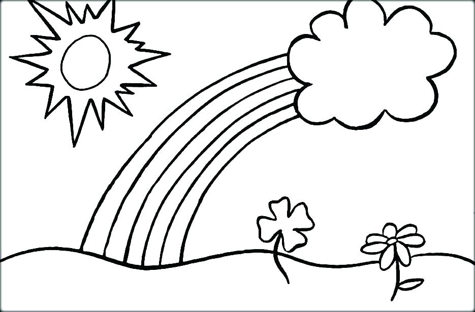 935x615 Printable Rainbow Coloring Page Free Rainbow Coloring Pages