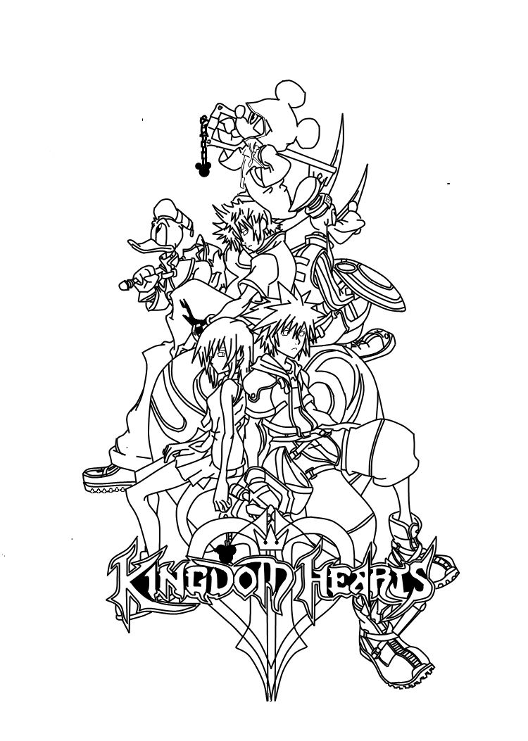 750x1053 Kingdom Hearts Coloring Pages Kingdom Hearts 2 Coloring Pages