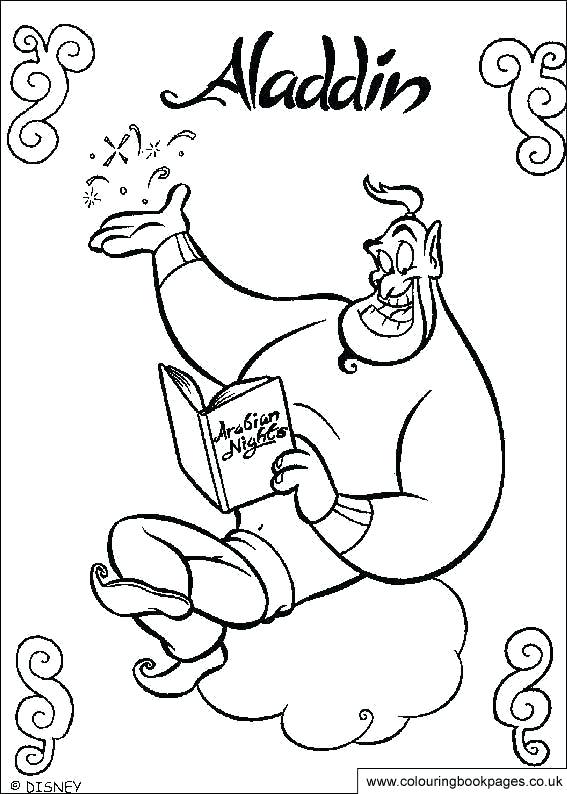 567x794 Aladdin Coloring Pages Genie Coloring Pages Aladdin Magic Lamp