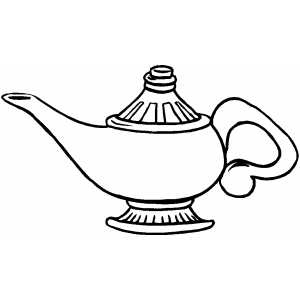 300x300 Genie Lamp Coloring Page