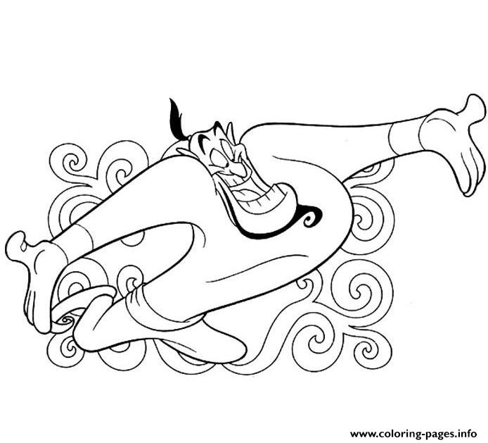 694x629 The Genie From The Magic Lamp Disney Coloring Pagese4d4 Coloring