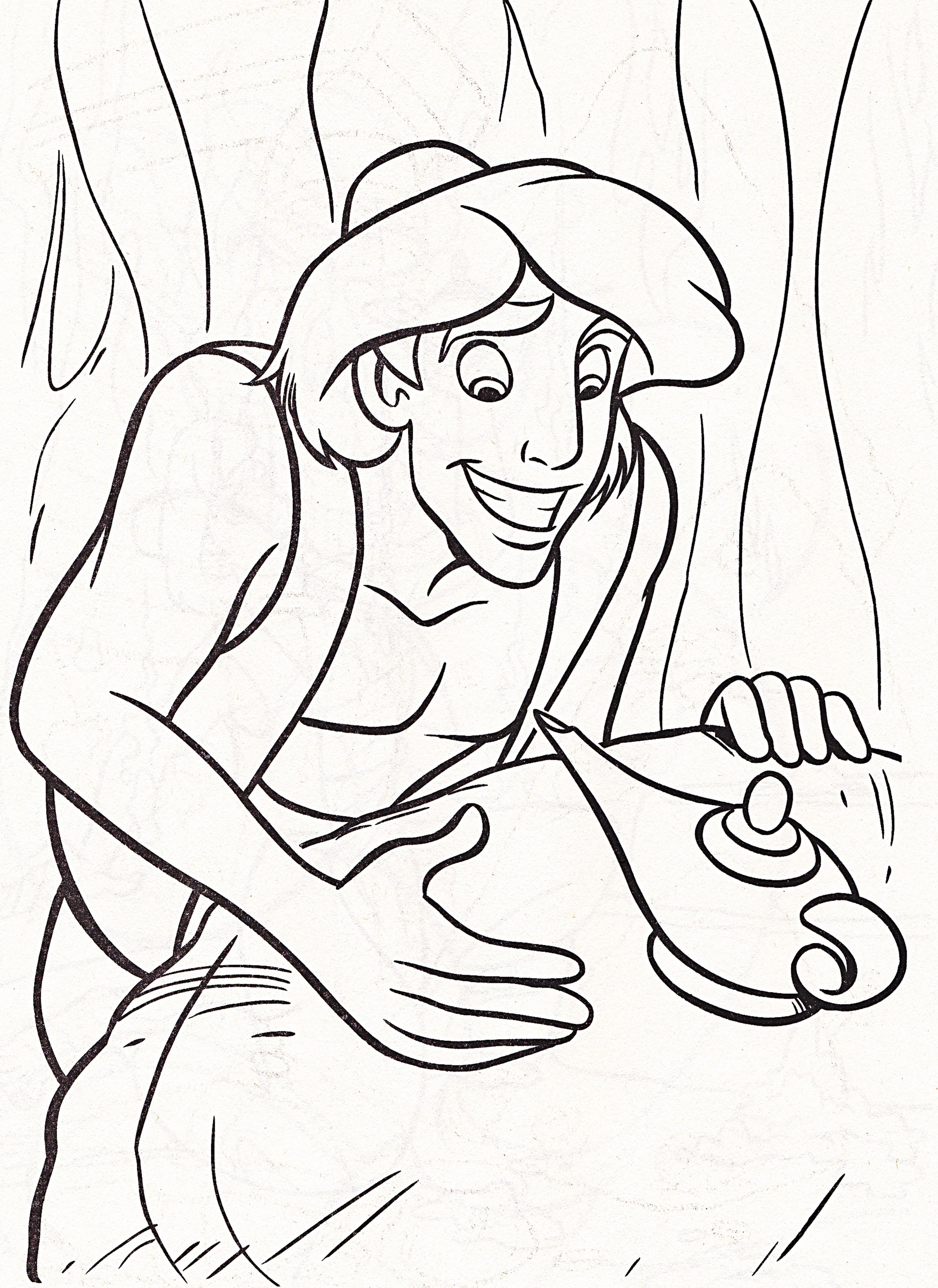 3643x5000 Aladdin And Magic Lamp Coloring Pages Coloring Pages (For Later