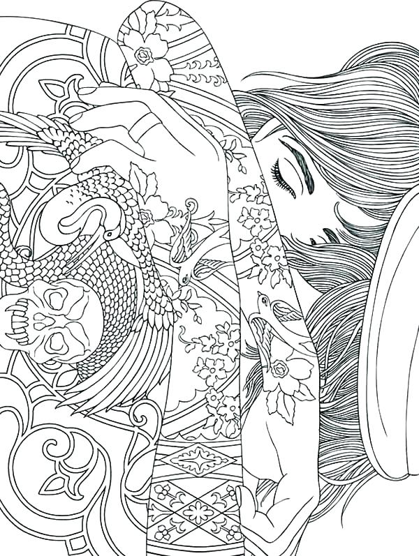 600x797 Trippy Mushroom Coloring Pages Mushroom Coloring Page