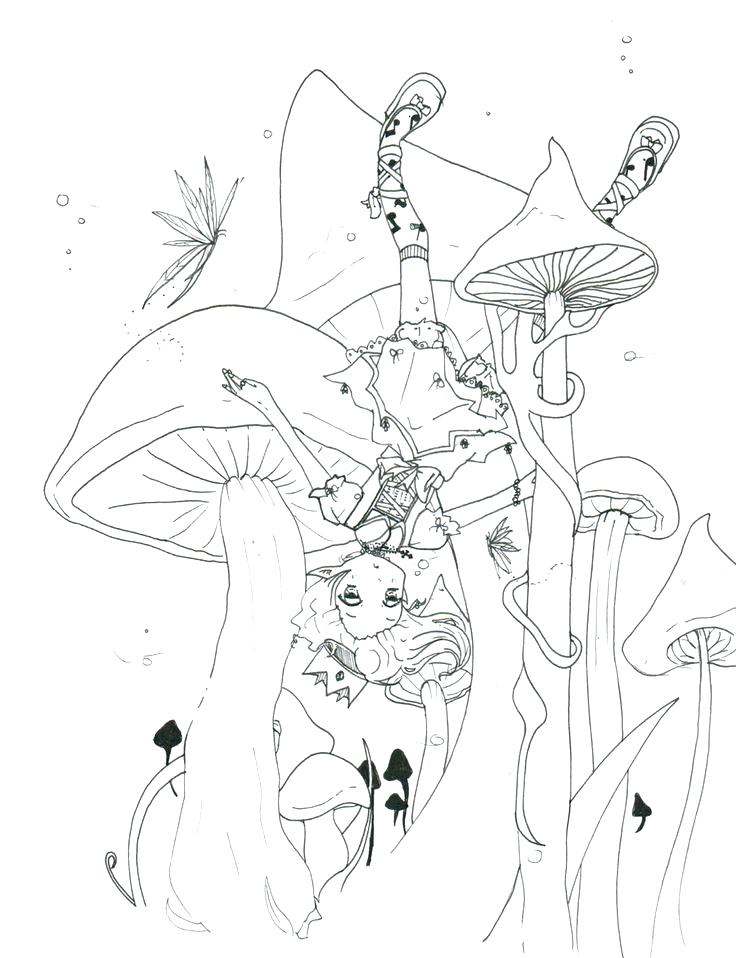 736x958 Trippy Mushroom Coloring Pages Mushrooms Coloring Page Pin By