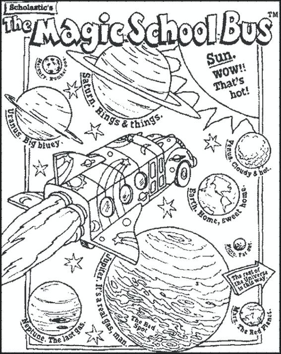 567x715 Amazing Terrific Magic School Bus Coloring Pages Online Colouring