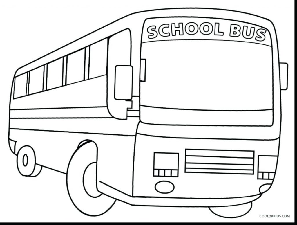 1024x775 Coloring Pages ~ Bus Coloring Page Superb Printable School Pages