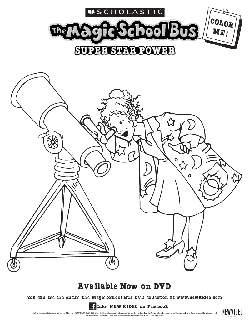 800x1035 Magic School Bus Coloring Page Kids