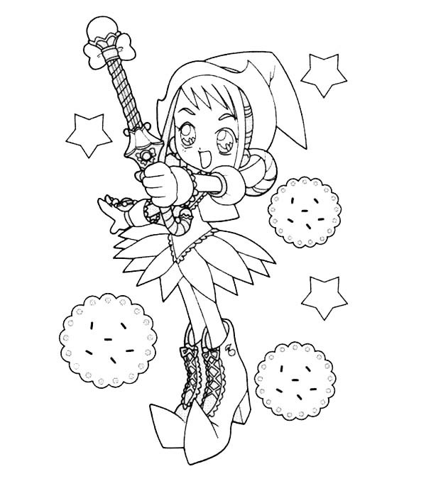 600x685 Magical Doremi Magic Wand Coloring Pages Batch Coloring