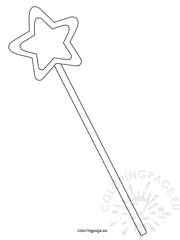 595x793 Magic Wand Coloring Page Printable Magic Fairy Wand Template