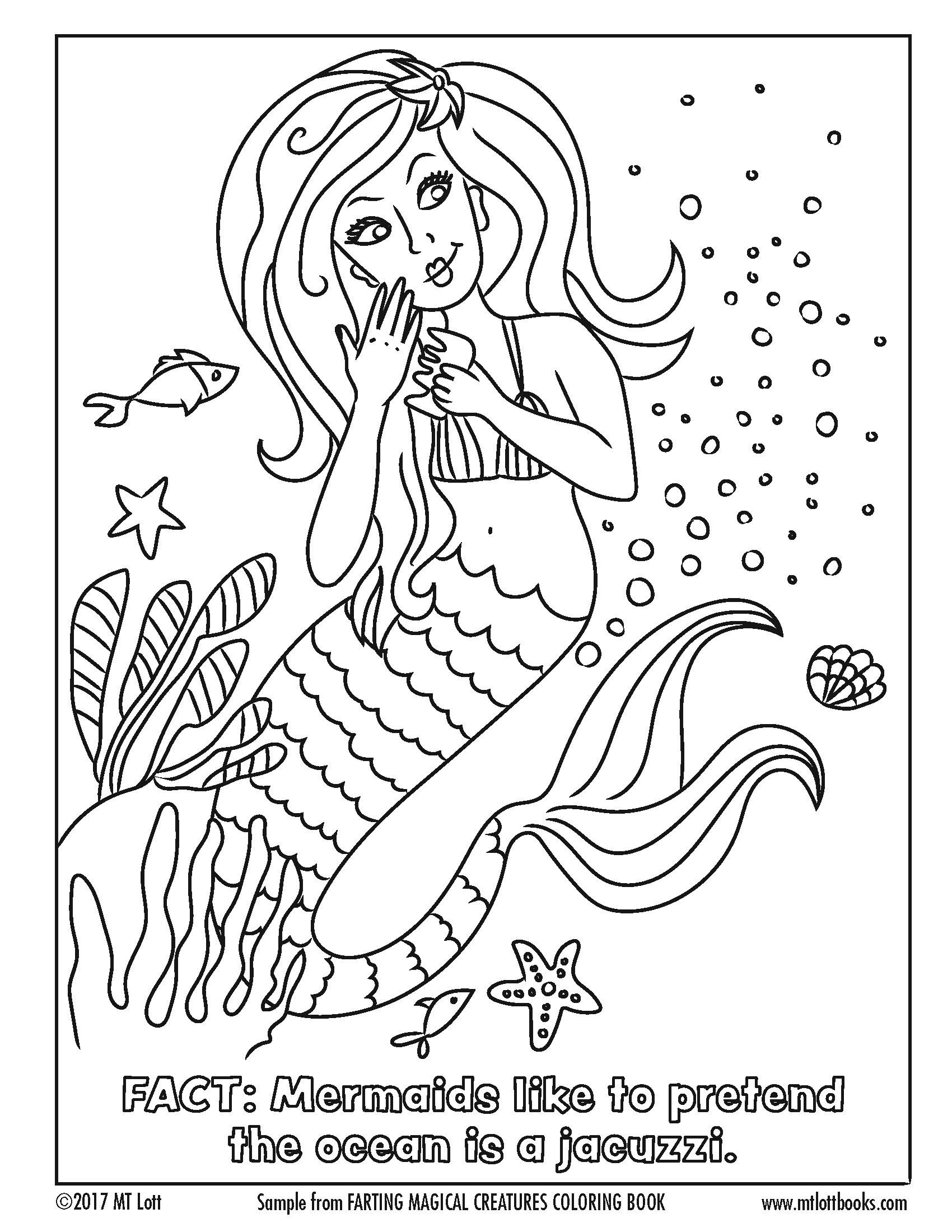1700x2200 Free Coloring Page From M.t. Lott'S, Farting Magical Creatures