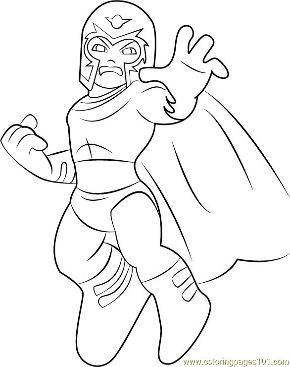 586x740 Magneto Coloring Page