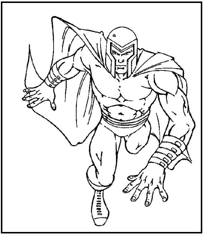 700x800 Cartoon X Men Magneto Coloring Picture For Kids X Men