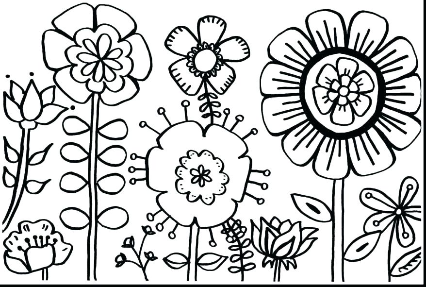 878x591 Elegant Color Pages Of Flowers For Best Of Flower Coloring Pages