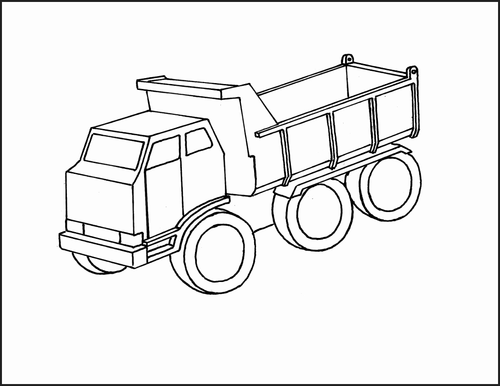 1023x790 Printable Truck Coloring Pages Newcoloring123
