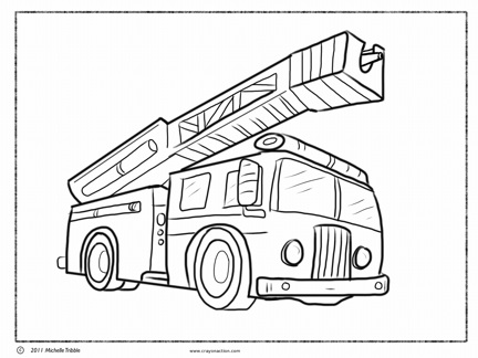 432x324 Fire Truck Coloring Page Crayon Action Coloring Pages