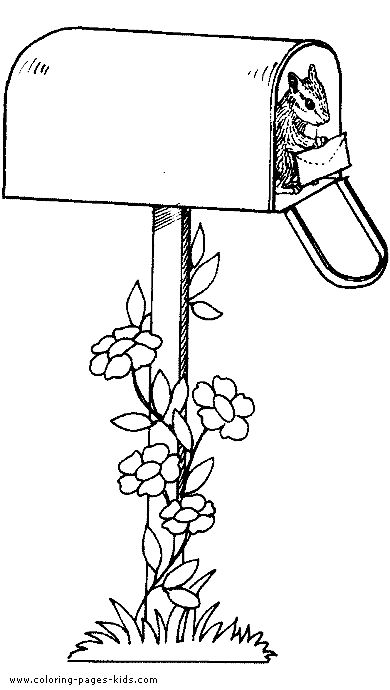 Mailbox Coloring Page