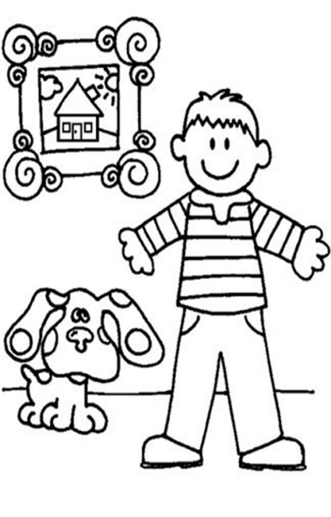 656x1024 Blue Clues Mailbox Coloring Pages
