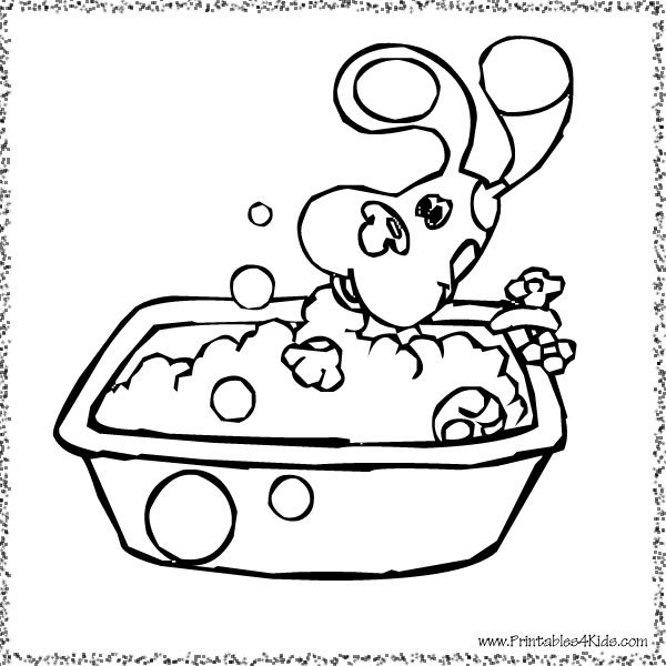 600x600 Blues Clues Taking A Bath Coloring Page Printables For Kids