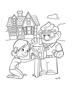295x350 Carl And Ellie Mailbox Coloring Page Diy Must Do